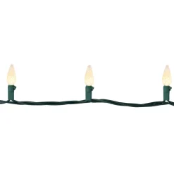 Best 200-Count Warm White LED Faceted C6 Christmas Lights, 66.25 ft Green Wire C5 & C6 Lights