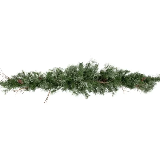 New Country Mixed Pine with Pinecones Artificial Christmas Garland - 6' x 9" - Unlit Unlit