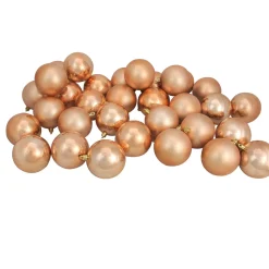Clearance 32ct Almond Shatterproof 2-Finish Christmas Ball Ornaments 3.25" (82mm) Shatterproof Balls|Ball Ornaments