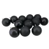 Online 12ct Black Shatterproof 4-Finish Christmas Ball Ornaments 4" (100mm) Shatterproof Balls|Ball Ornaments