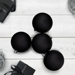 Online 32ct Black Shatterproof Matte Christmas Ball Ornaments 3.25" (80mm) Shatterproof Balls|Ball Ornaments
