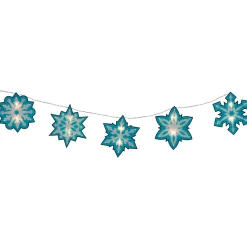 Best 10ct Blue and White Snowflake Christmas Light Set – 4.5-Feet, White Wire Novelty