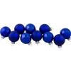 Online 10ct Blue 2-Finish Glass Christmas Ball Ornaments 1.75" (40mm) Glass|Ball Ornaments
