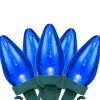 25ct Blue LED C7 Christmas Lights - 17ft Green Wire C7 & C9 Lights