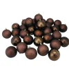 Hot 32ct Brown Shatterproof 4-Finish Christmas Ball Ornaments 3.25" (80mm) Shatterproof Balls|Ball Ornaments