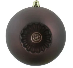Outlet 6ct Brown Shatterproof Matte Christmas Ball Ornaments 4