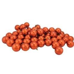 Hot 60ct Burnt Orange Shatterproof Shiny Christmas Ball Ornaments 2.5" (60mm) Shatterproof Balls|Ball Ornaments