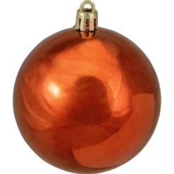 Hot 60ct Burnt Orange Shatterproof Shiny Christmas Ball Ornaments 2.5