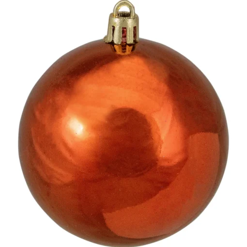 Hot 60ct Burnt Orange Shatterproof Shiny Christmas Ball Ornaments 2.5" (60mm) Shatterproof Balls|Ball Ornaments