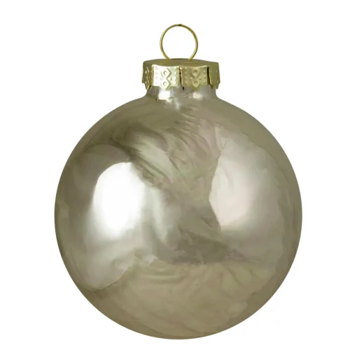 Online 9ct Champagne Gold 2-Finish Glass Christmas Ball Ornaments 2.5" (65mm) Glass