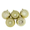New 5ct Champagne Gold Retro Reflector Shatterproof Christmas Ball Ornaments 3.25" (80mm) Shatterproof Balls|Ball Ornaments