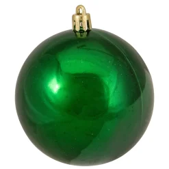 Outlet 32ct Christmas Green Shatterproof 4-Finish Christmas Ball Ornaments 3.25