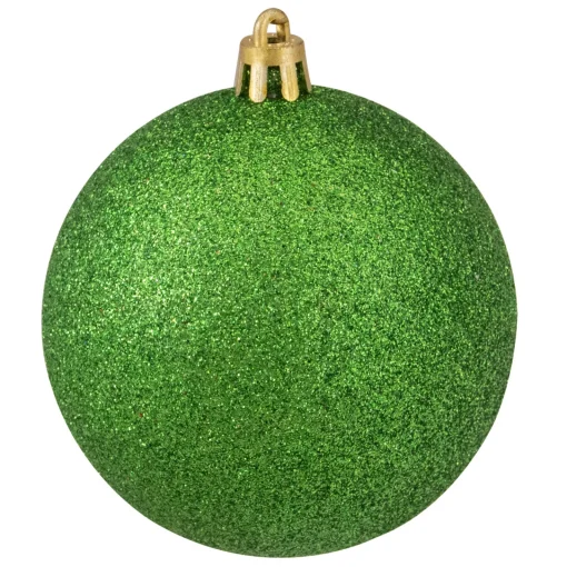 Outlet 32ct Christmas Green Shatterproof 4-Finish Christmas Ball Ornaments 3.25" (80mm) Shatterproof Balls|Ball Ornaments