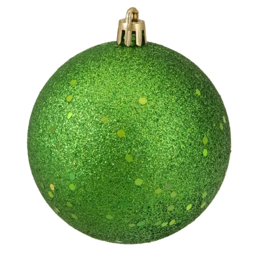 Outlet 32ct Christmas Green Shatterproof 4-Finish Christmas Ball Ornaments 3.25" (80mm) Shatterproof Balls|Ball Ornaments