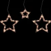 Sale 6ct Clear Star Shaped Icicle Christmas Lights - 9 ft White Wire Icicles
