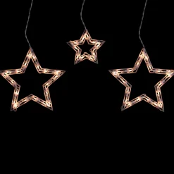 Sale 6ct Clear Star Shaped Icicle Christmas Lights - 9 ft White Wire Icicles