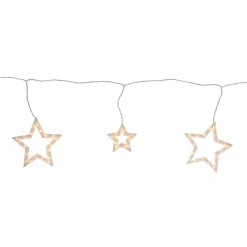 Sale 6ct Clear Star Shaped Icicle Christmas Lights - 9 ft White Wire Icicles