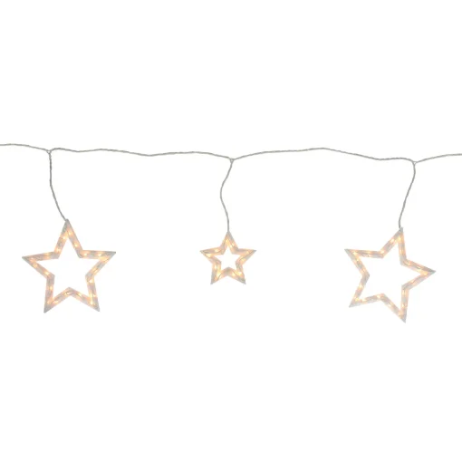 Sale 6ct Clear Star Shaped Icicle Christmas Lights - 9 ft White Wire Icicles
