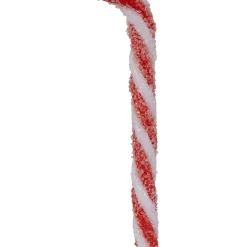 New 6ct Frosted Red and White Lollipop Christmas Ornaments 6