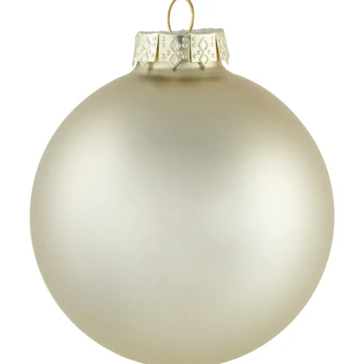 Outlet 6ct Gold 2-Finish Glass Ball Christmas Ornaments 3.25" (80mm) Glass|Ball Ornaments