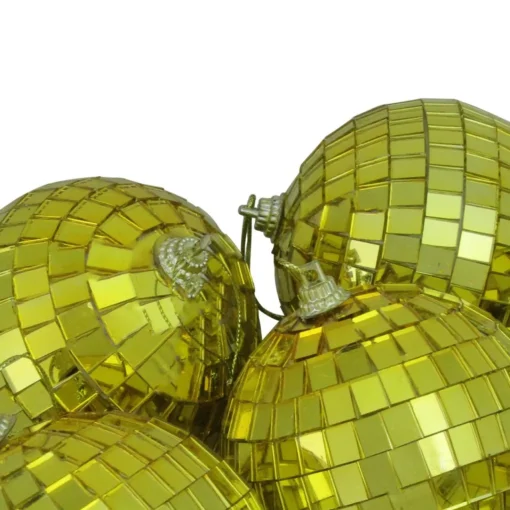 6ct Gold Mirrored Christmas Ball Ornaments 3.25" (80mm) Shatterproof Balls|Ball Ornaments