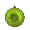 Online 6ct Green Retro Reflector Matte Christmas Ball Ornaments 4" (100mm) Shatterproof Balls|Ball Ornaments