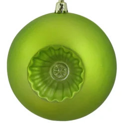 Online 6ct Green Retro Reflector Matte Christmas Ball Ornaments 4