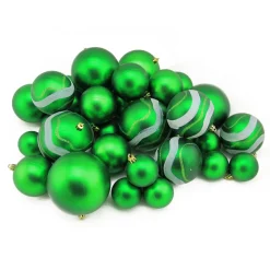 Discount 39ct Green Shatterproof 2-Finish Christmas Ball Ornaments 4" (100mm) Shatterproof Balls|Ball Ornaments