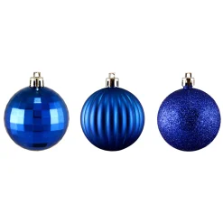Outlet 100ct Lavish Blue Shatterproof 3-Finish Christmas Ball Ornaments 2.5" (60mm) Shatterproof Balls|Ball Ornaments