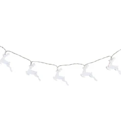 Sale 10-ct LED Warm White Reindeer Christmas Lights - 3' Clear Wire Battery Operated