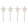 Hot 4ct Lighted Star Christmas Pathway Marker with Lawn Stakes White Wire - Clear Lights Lawn Stakes
