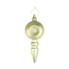 Discount 4ct Matte Gold Retro Reflector Shatterproof Christmas Finial Ornaments 7.5" Finials|Pendants