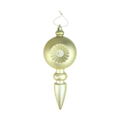 Discount 4ct Matte Gold Retro Reflector Shatterproof Christmas Finial Ornaments 7.5" Finials|Pendants