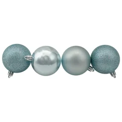 Discount 24ct Mermaid Blue Shatterproof 4-Finish Christmas Ball Ornaments 2.5" (60mm) Shatterproof Balls|Ball Ornaments