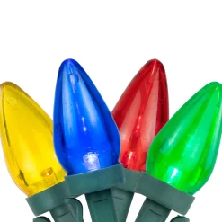 Discount 25ct Multi-Color LED C7 Christmas Light Set, 16ft Green Wire C7 & C9 Lights
