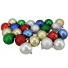 Best 24ct Multi-Color Shatterproof 2-Finish Christmas Ball Ornaments 2.5" (60mm) Shatterproof Balls|Ball Ornaments