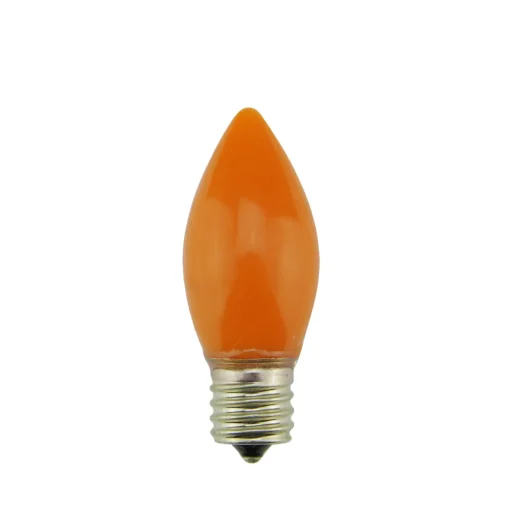 Hot 4ct Orange Opaque C9 LED Glass Christmas Replacement Bulbs Replacement Bulbs