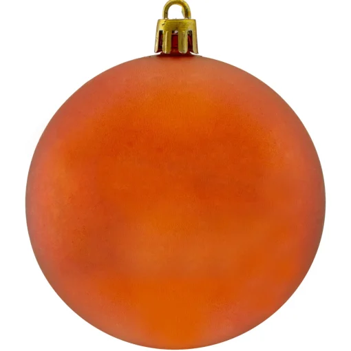 Discount 32ct Orange Shatterproof Matte Christmas Ball Ornaments 3.25" (80mm) Shatterproof Balls|Ball Ornaments