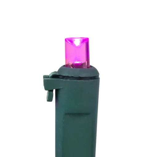 Best 50ct Pink LED Wide Angle Christmas Lights, 16.25ft Green Wire Led