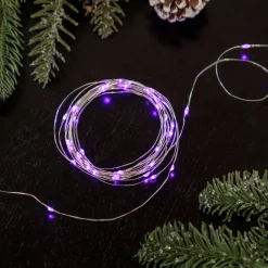 Sale 100ct Purple LED Micro Fairy Lights, 16ft Copper Wire Fairys