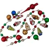 Discount 18ct Red and Green Beaded Garland with Christmas Ornaments 30" Beaded