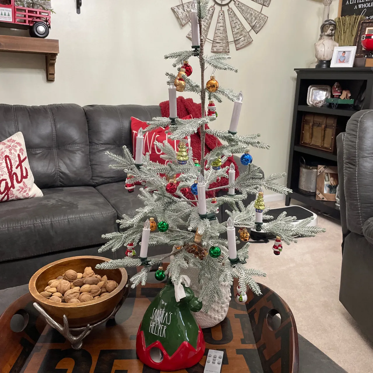 Discount 18ct Red and Green Beaded Garland with Christmas Ornaments 30" Beaded