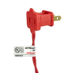 Hot 50ct Red and White Peppermint Mini Christmas Light Set - 10' Red Wire Incandescent