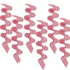 Online 6ct Red and White Striped Ribbon Candy Christmas Ornaments 5.75" Food & Beverage