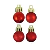 Outlet 18ct Red Shatterproof 4-Finish Christmas Ball Ornaments 1.25" (30mm) Shatterproof Balls|Ball Ornaments