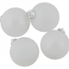Hot 9ct Shiny and Matte White Glass Ball Christmas Ornaments 2.5" (65mm) Glass