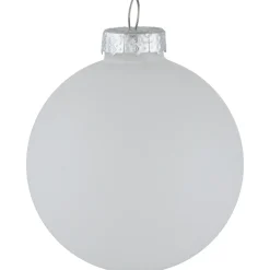Hot 9ct Shiny and Matte White Glass Ball Christmas Ornaments 2.5
