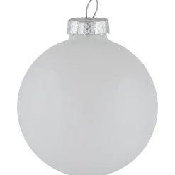 Hot 9ct Shiny and Matte White Glass Ball Christmas Ornaments 2.5
