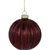 Hot 4ct Shiny Maroon Glass Ball Christmas Ornaments 3" (80mm) Glass|Ball Ornaments