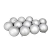 Hot 12ct Silver Splendor Shatterproof Matte Christmas Ball Ornaments 4" (100mm) Shatterproof Balls|Ball Ornaments